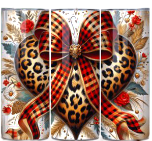 Big Heart Cheetah with Bow Tumbler