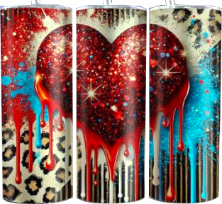 Big Sparkling Heart Tumbler